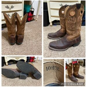 Ariat Tan Leather Cowboy Boots